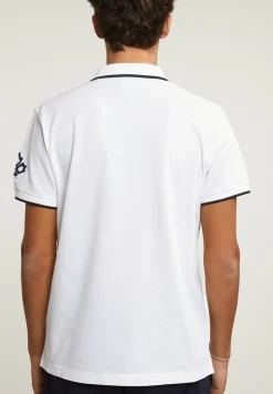 Sale River Woods Custom fit sportieve stretch polo écru -
