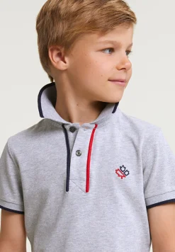 Online River Woods Custom fit sportieve stretch polo light grey -