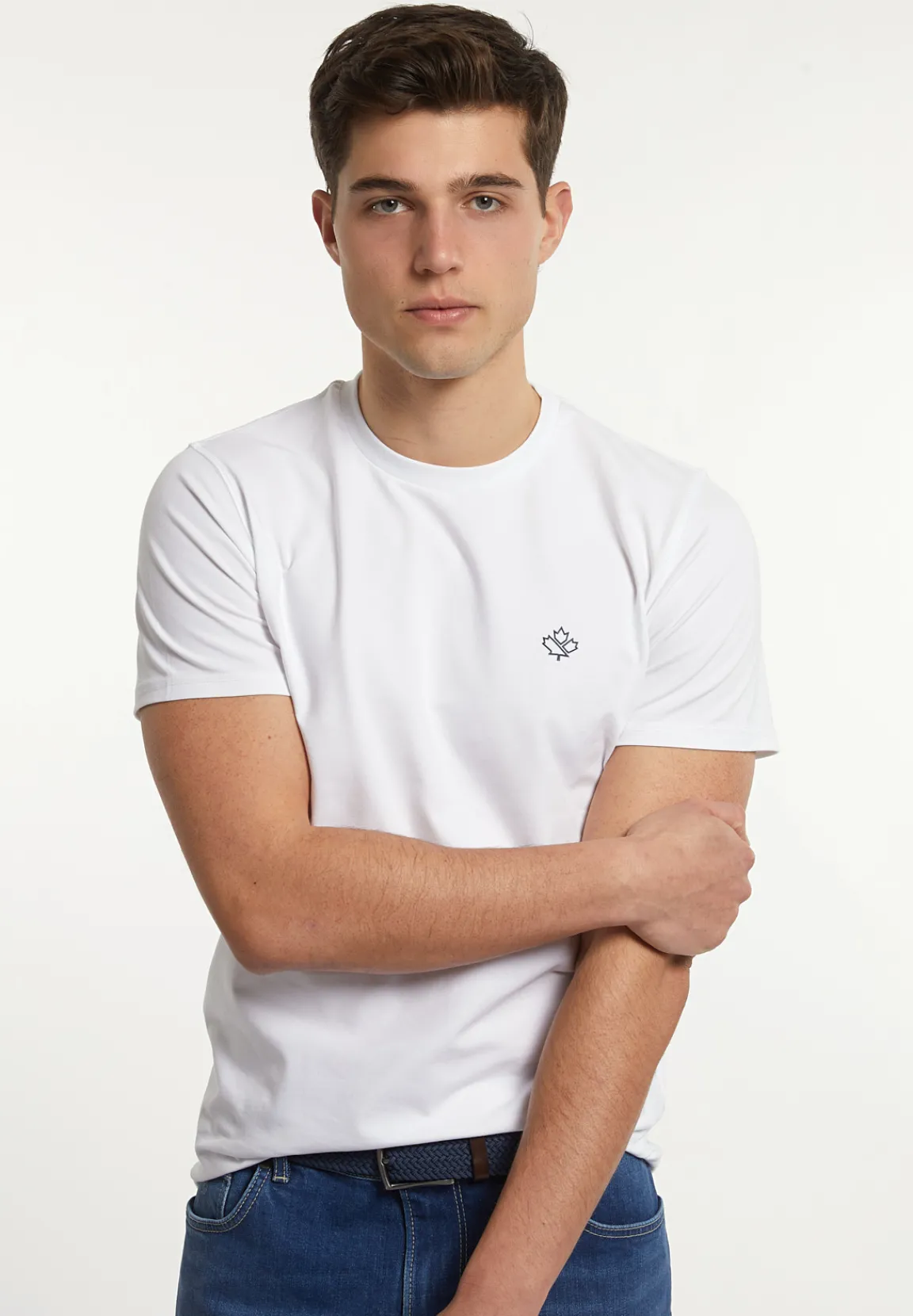 Fashion River Woods Custom fit techno T-shirt korte mouwen wit -