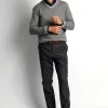 Sale River Woods Custom fit trui in merinowol in grijs -
