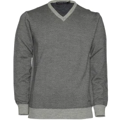 Sale River Woods Custom fit trui in merinowol in grijs -