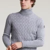 Fashion River Woods Custom fit wol-kasjmier rolkraag trui inox mix -