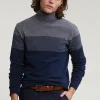 New River Woods Custom fit wol-kasjmier rolkraag trui oxford mix -