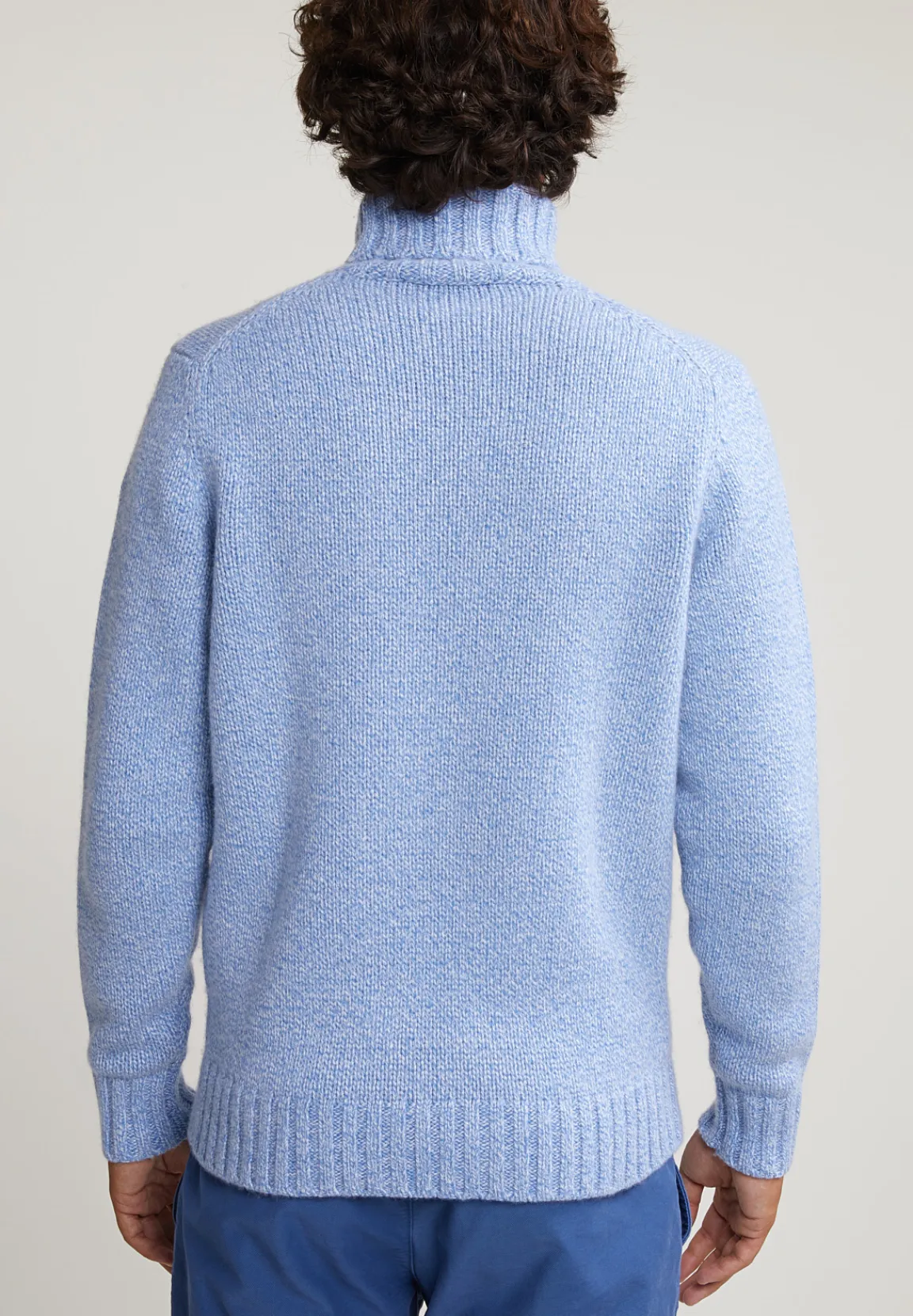 New River Woods Custom fit wol-kasjmier trui - sky mix -
