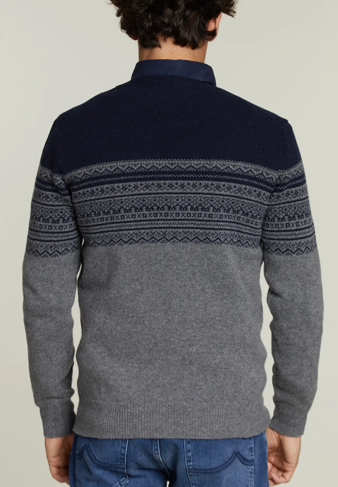 Hot River Woods Custom fit wollen trui navy -
