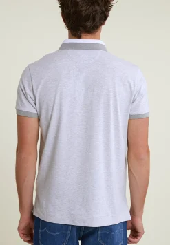 Best River Woods Custom fit zijdeachtige katoenen polo grey mix -