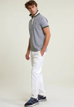 Clearance River Woods Custom fit zijdeachtige katoenen polo forest -