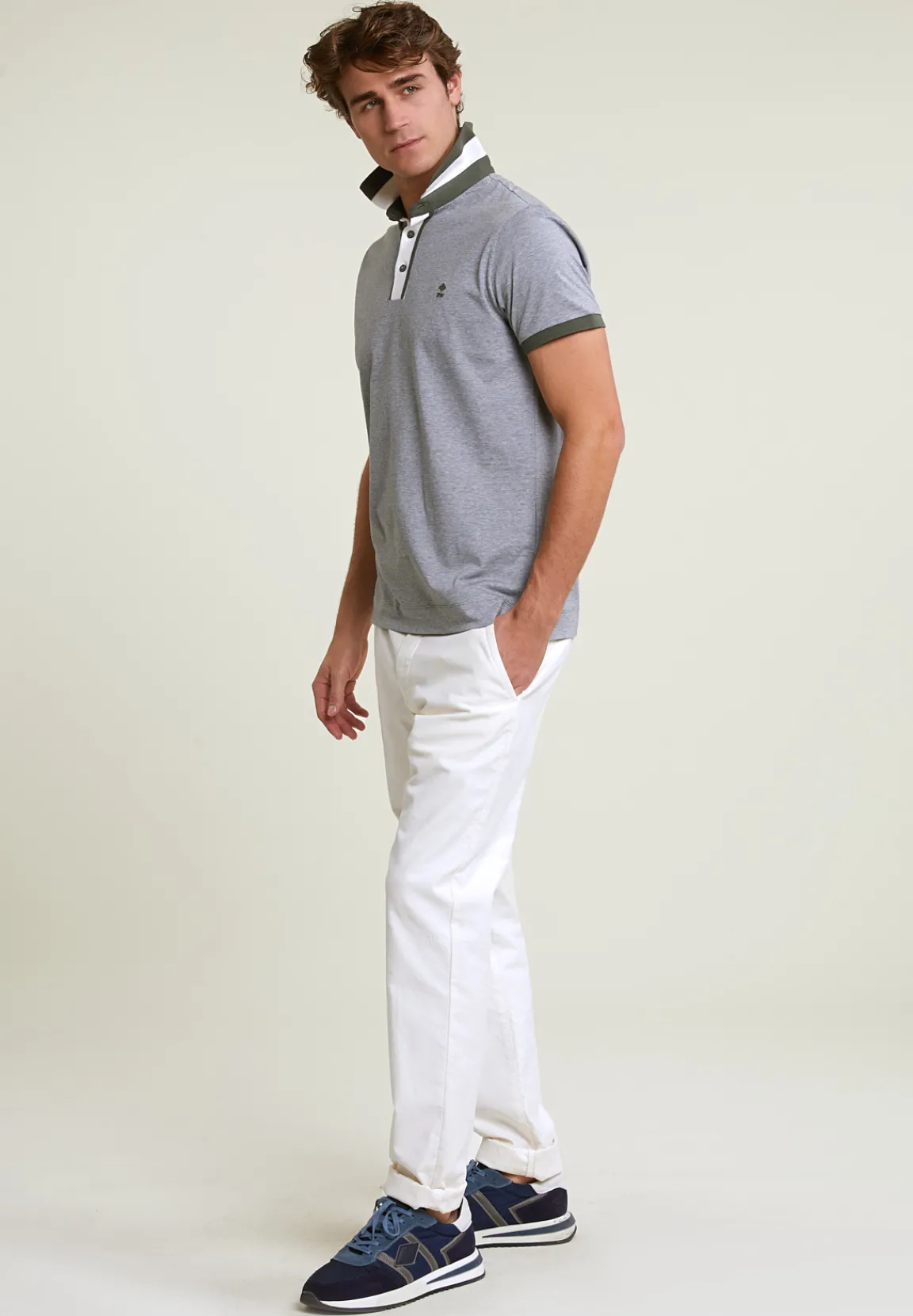Clearance River Woods Custom fit zijdeachtige katoenen polo forest -