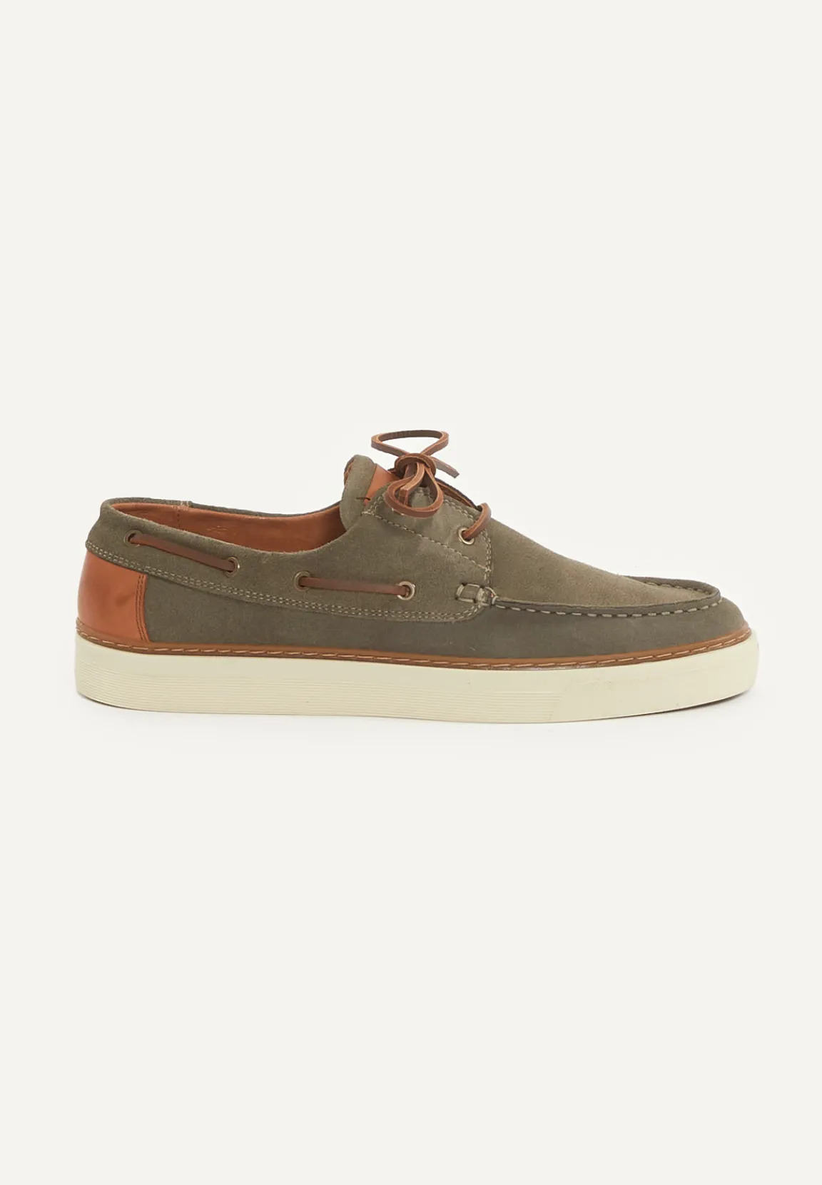 Clearance River Woods Daim bootschoenen met veters kaki -