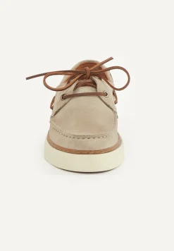 Fashion River Woods Daim bootschoenen met veters beige -