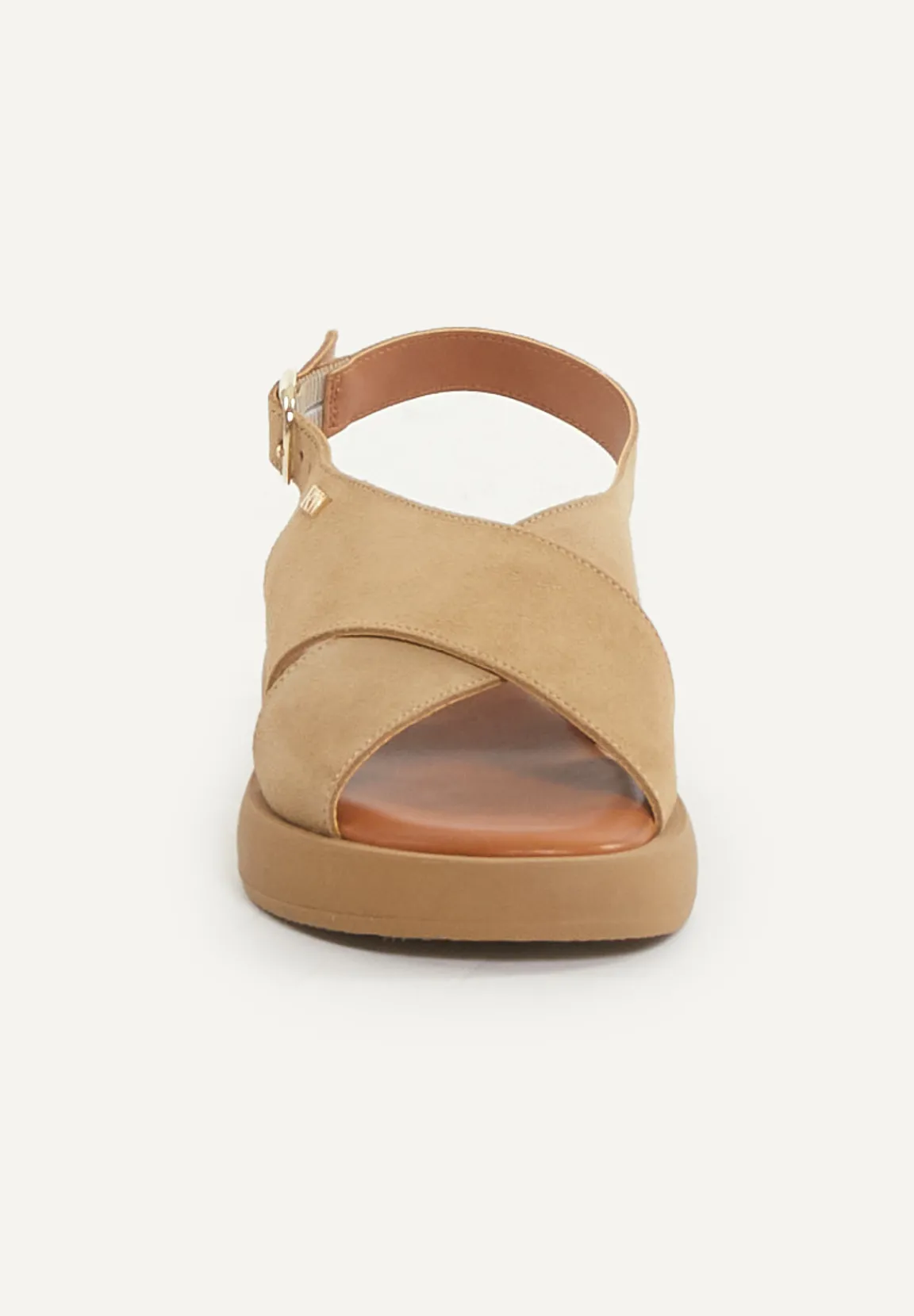 New River Woods Daim sandalen beige -