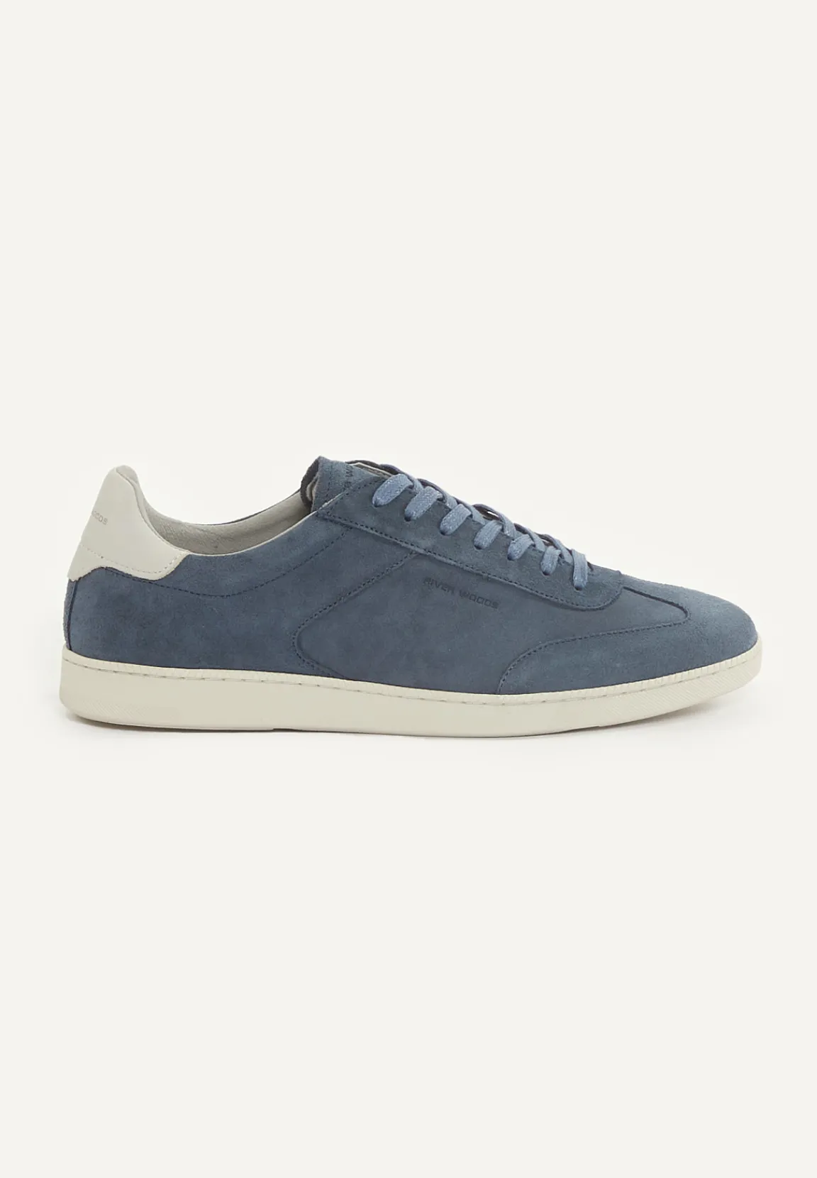 Outlet River Woods Daim sneakers met veters blauw -