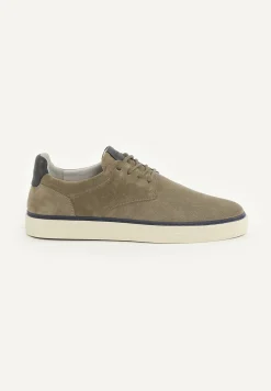 Outlet River Woods Daim sneakers met veters kaki -