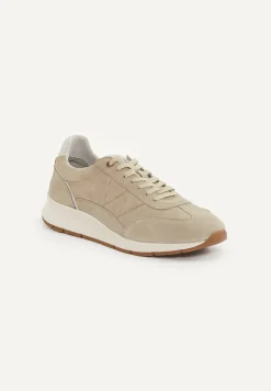 Fashion River Woods Daim sneakers met veters beige -