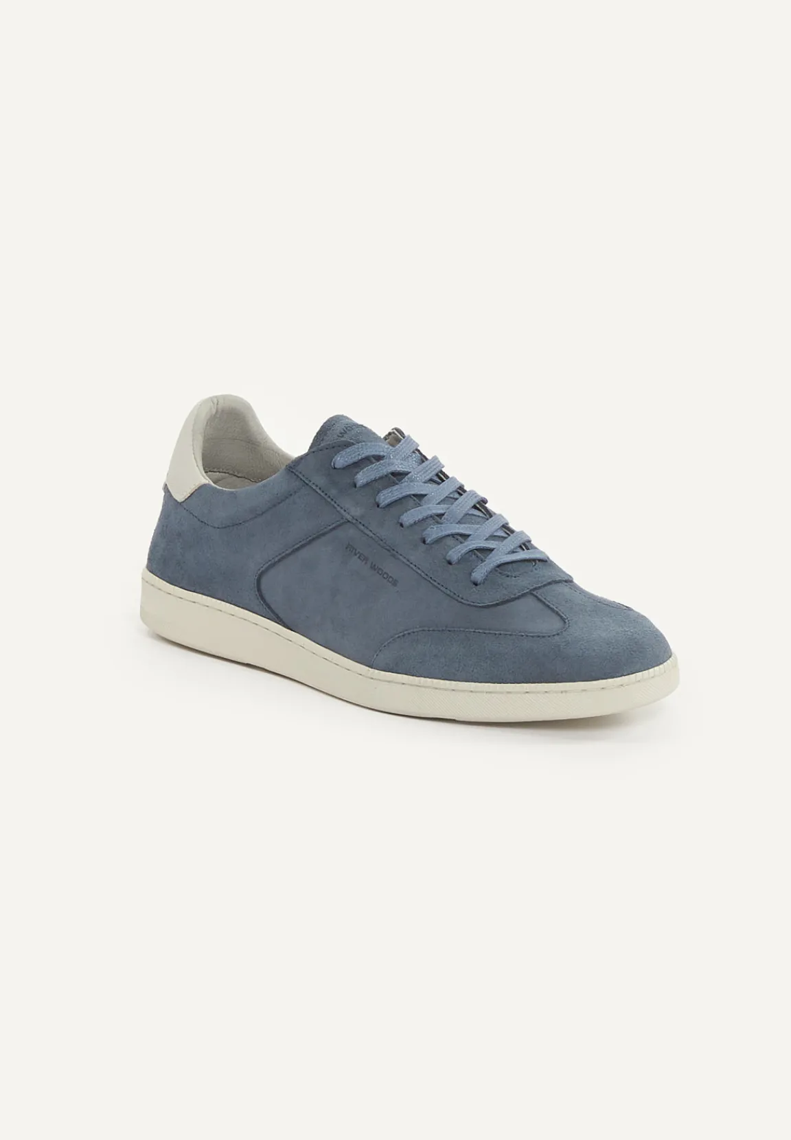 Outlet River Woods Daim sneakers met veters blauw -