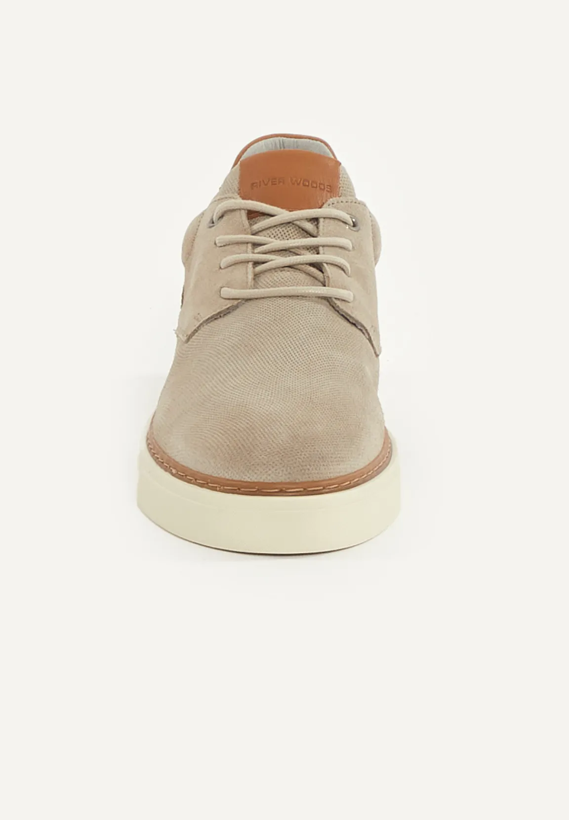 Online River Woods Daim sneakers met veters beige -