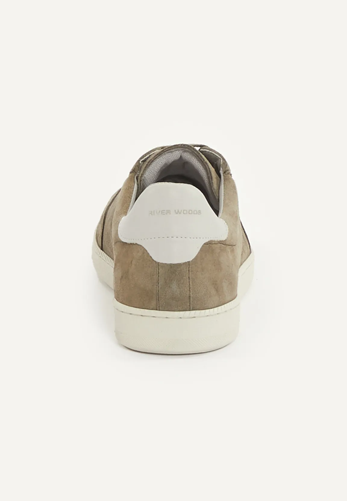 Fashion River Woods Daim sneakers met veters kaki -