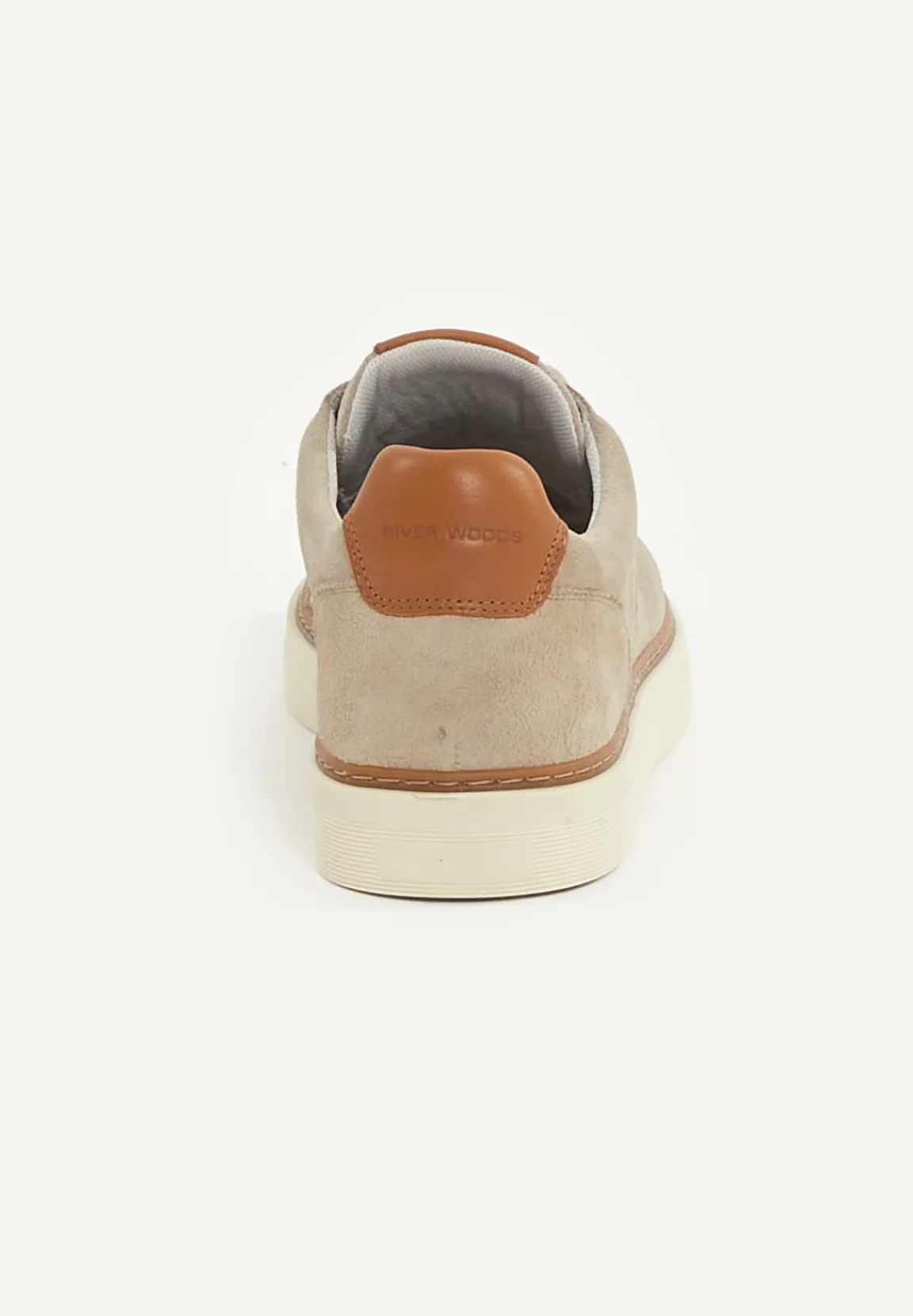 Online River Woods Daim sneakers met veters beige -