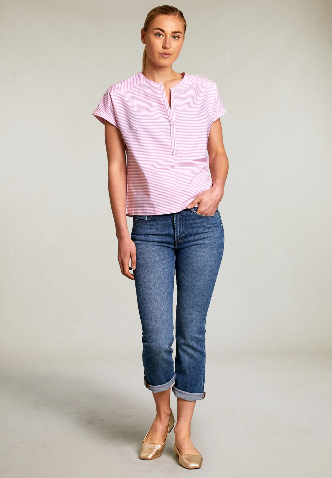Fashion River Woods Denim cropped jeansbroek -
