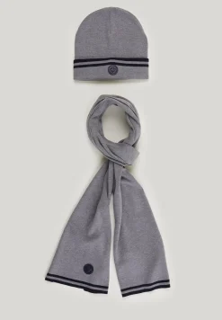 New River Woods Doos sjaal en muts dark navy voor jongens -