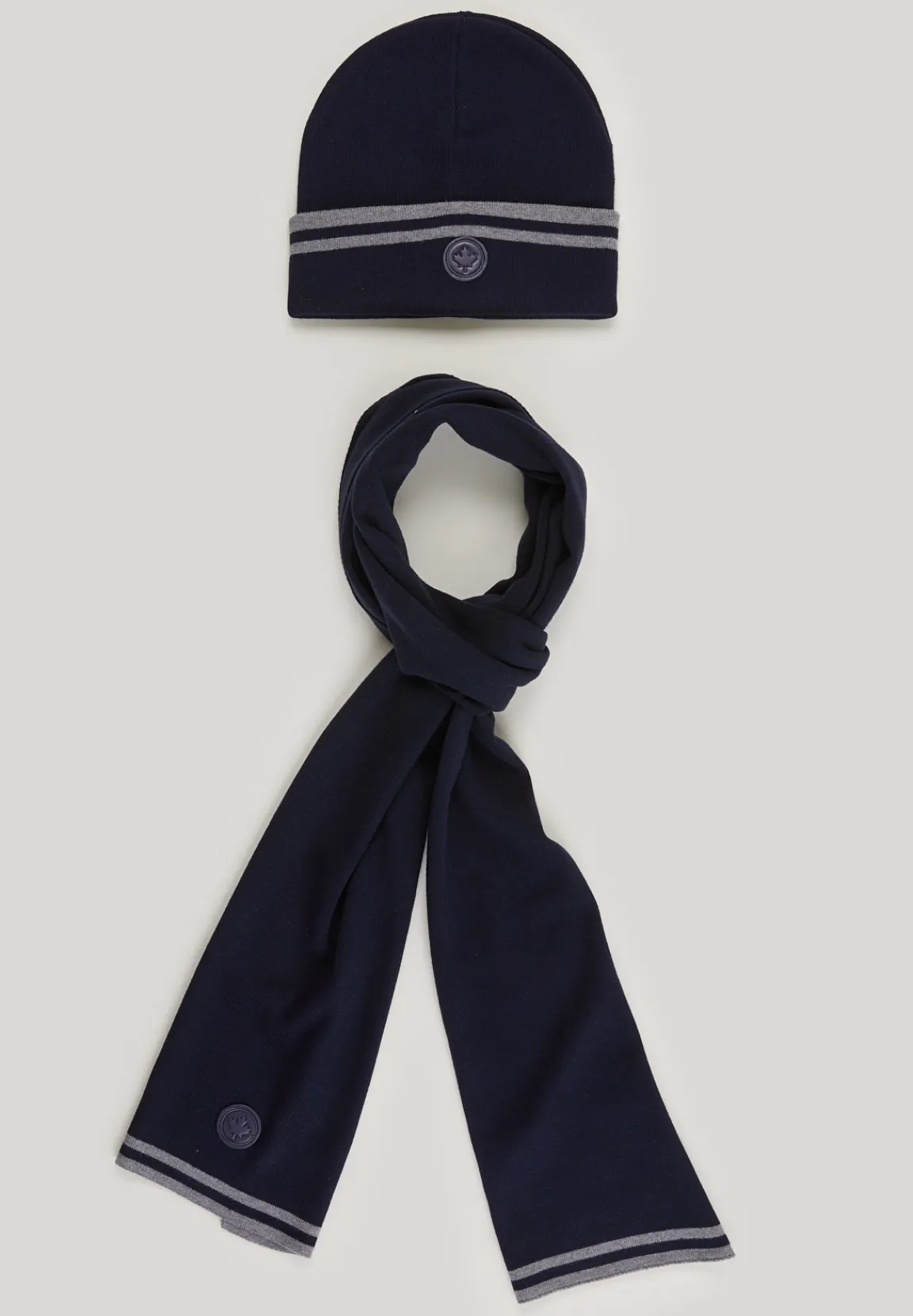Discount River Woods Doos sjaal en muts dark navy voor heren -
