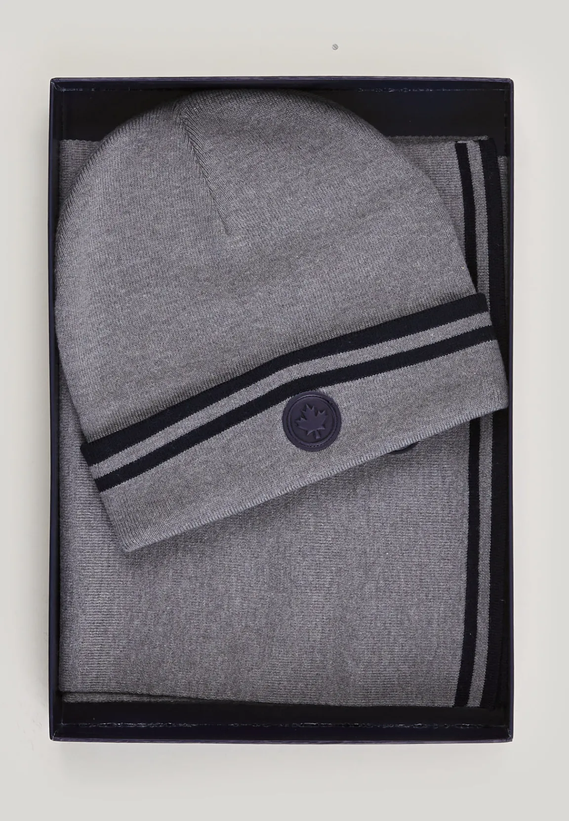 Clearance River Woods Doos sjaal en muts grey mix voor heren -