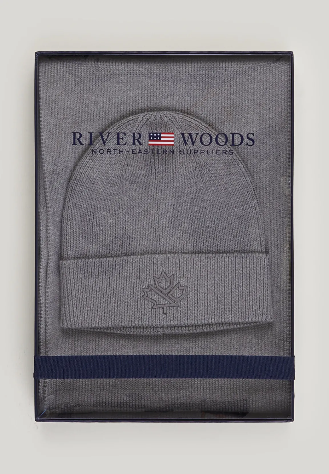 Discount River Woods Doos sjaal en muts grey mix voor heren -