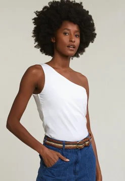 Online River Woods Ecru asymmetrische top -