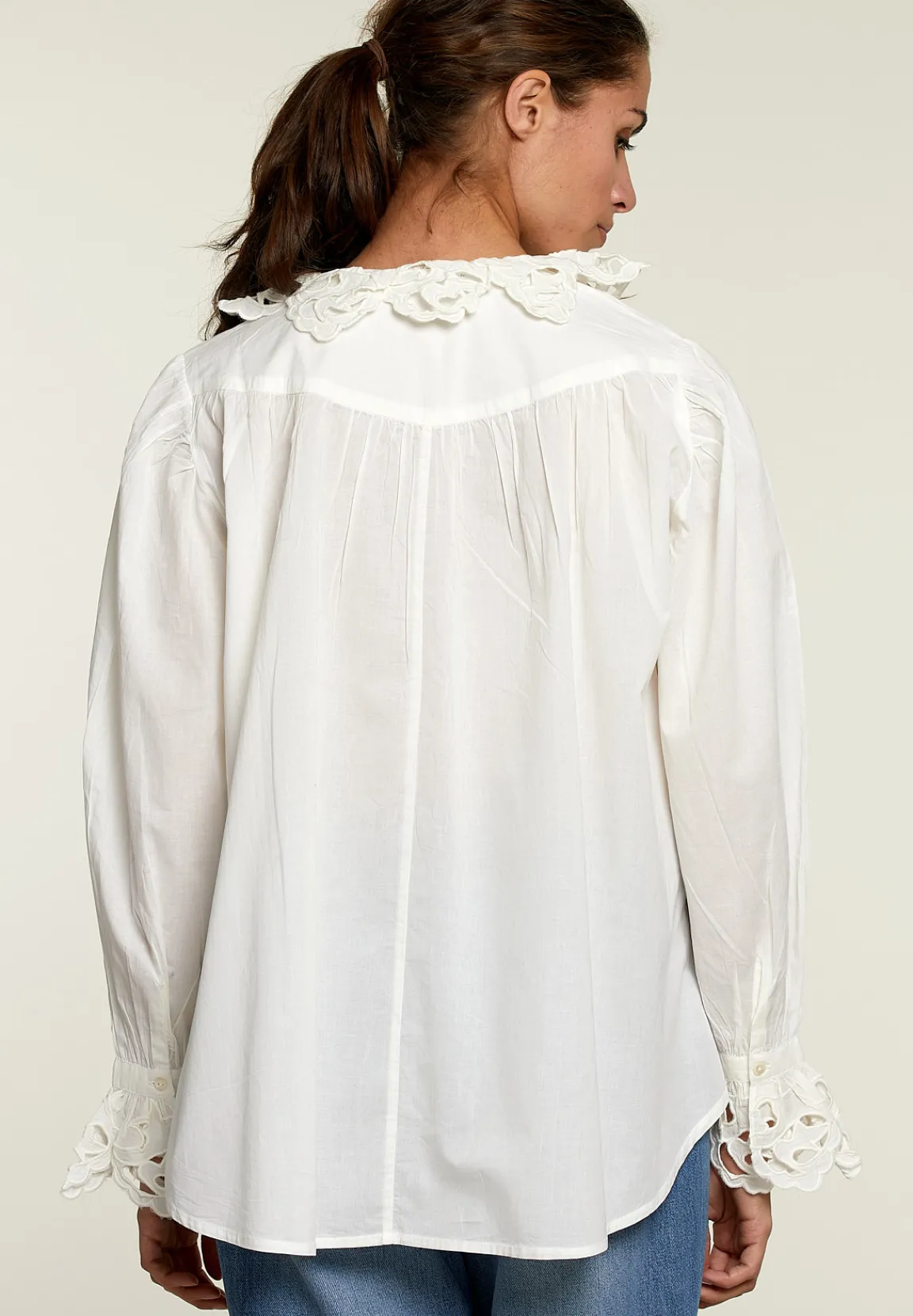 New River Woods Ecru blouse -