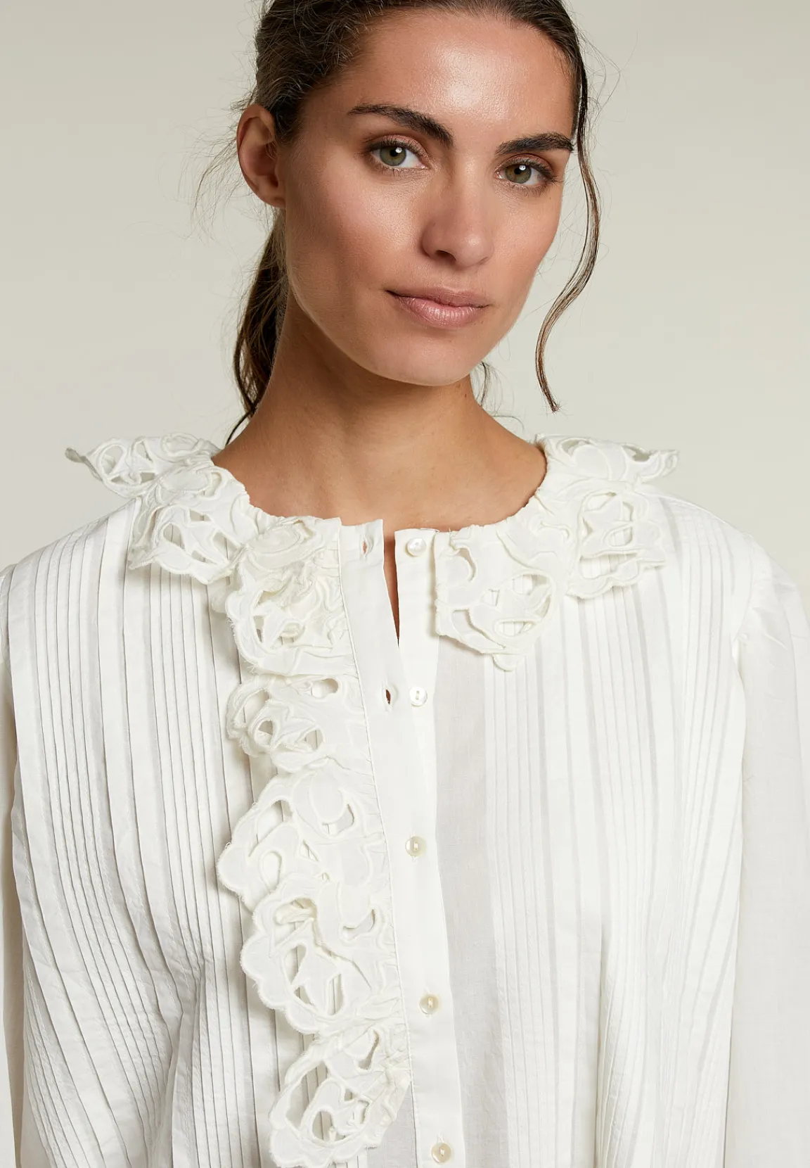 New River Woods Ecru blouse -