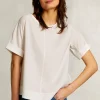 Online River Woods Ecru effen oversized blouse -