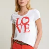 Clearance River Woods Ecru fantasie T-shirt korte mouwen -