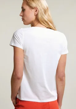 Clearance River Woods Ecru fantasie T-shirt korte mouwen -