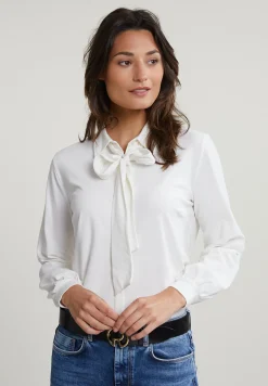 Fashion River Woods Ecru T-shirt lange mouwen -