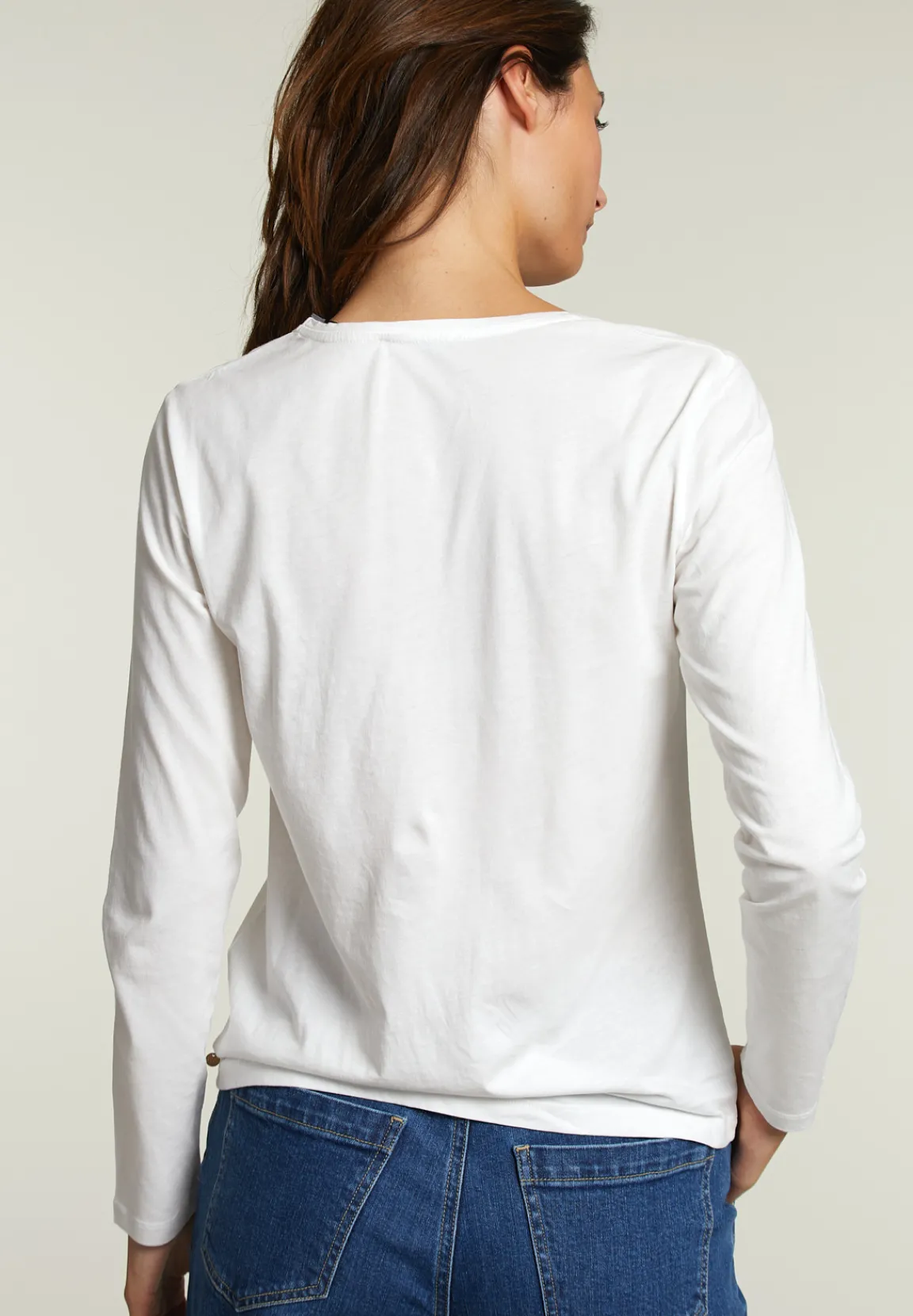 Hot River Woods Ecru T-shirt ronde hals -