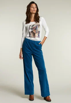 Clearance River Woods Ecru T-shirt ronde hals -