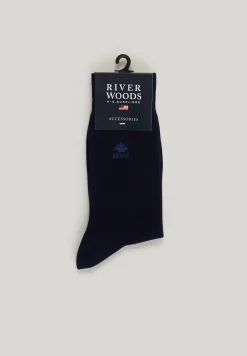 Hot River Woods Effen katoenen sokken admiral -