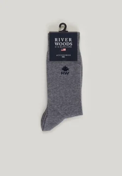 Best River Woods Effen katoenen sokken oxford mix -