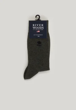 Outlet River Woods Effen katoenen sokken table mountain mix -