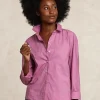 Fashion River Woods Effen klassieke blouse roze -