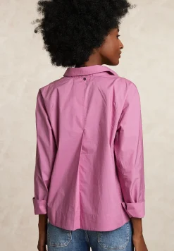 Fashion River Woods Effen klassieke blouse roze -