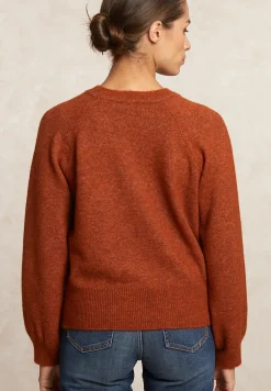 Sale River Woods Effen trui ronde hals oranje -