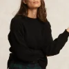 Fashion River Woods Effen trui ronde hals rugsplit zwart -