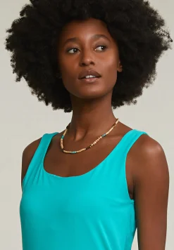 Fashion River Woods Emerald groen basic stretch topje -