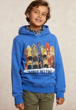 New River Woods Fancy fleece hoodie blauw -