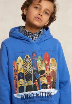 New River Woods Fancy fleece hoodie blauw -