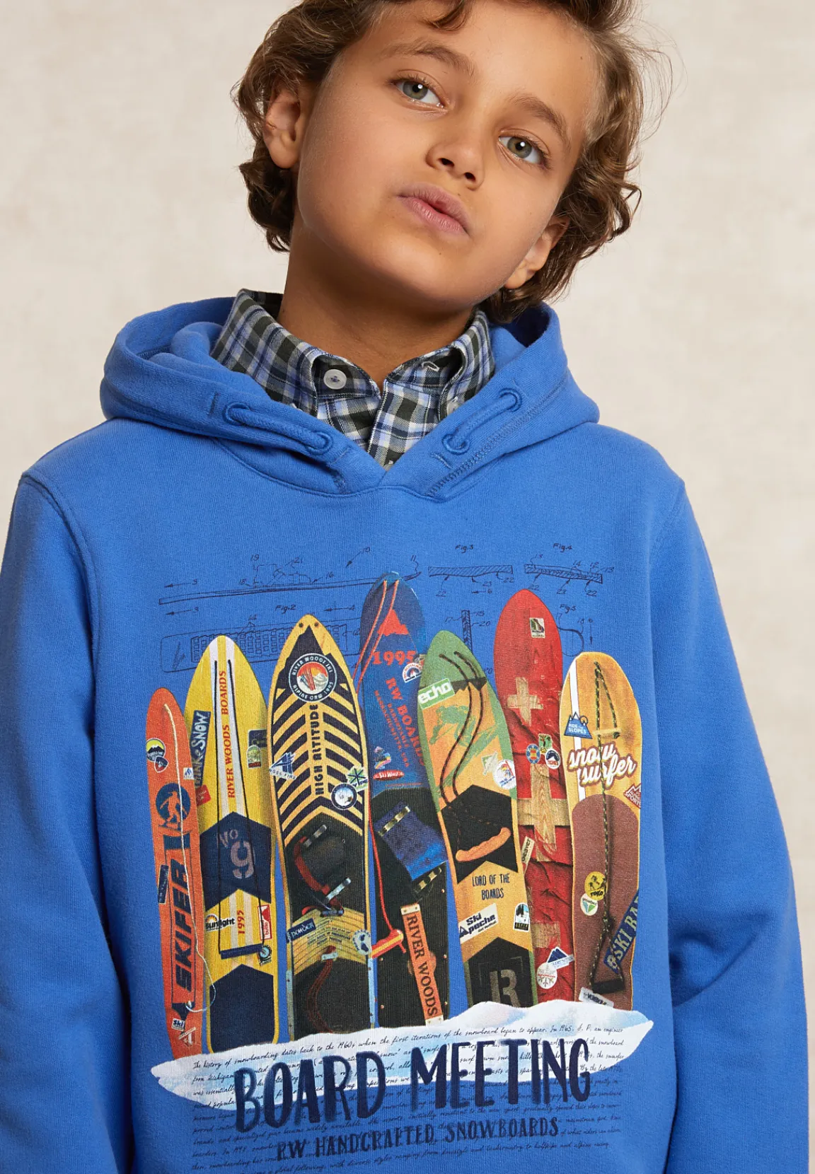 New River Woods Fancy fleece hoodie blauw -