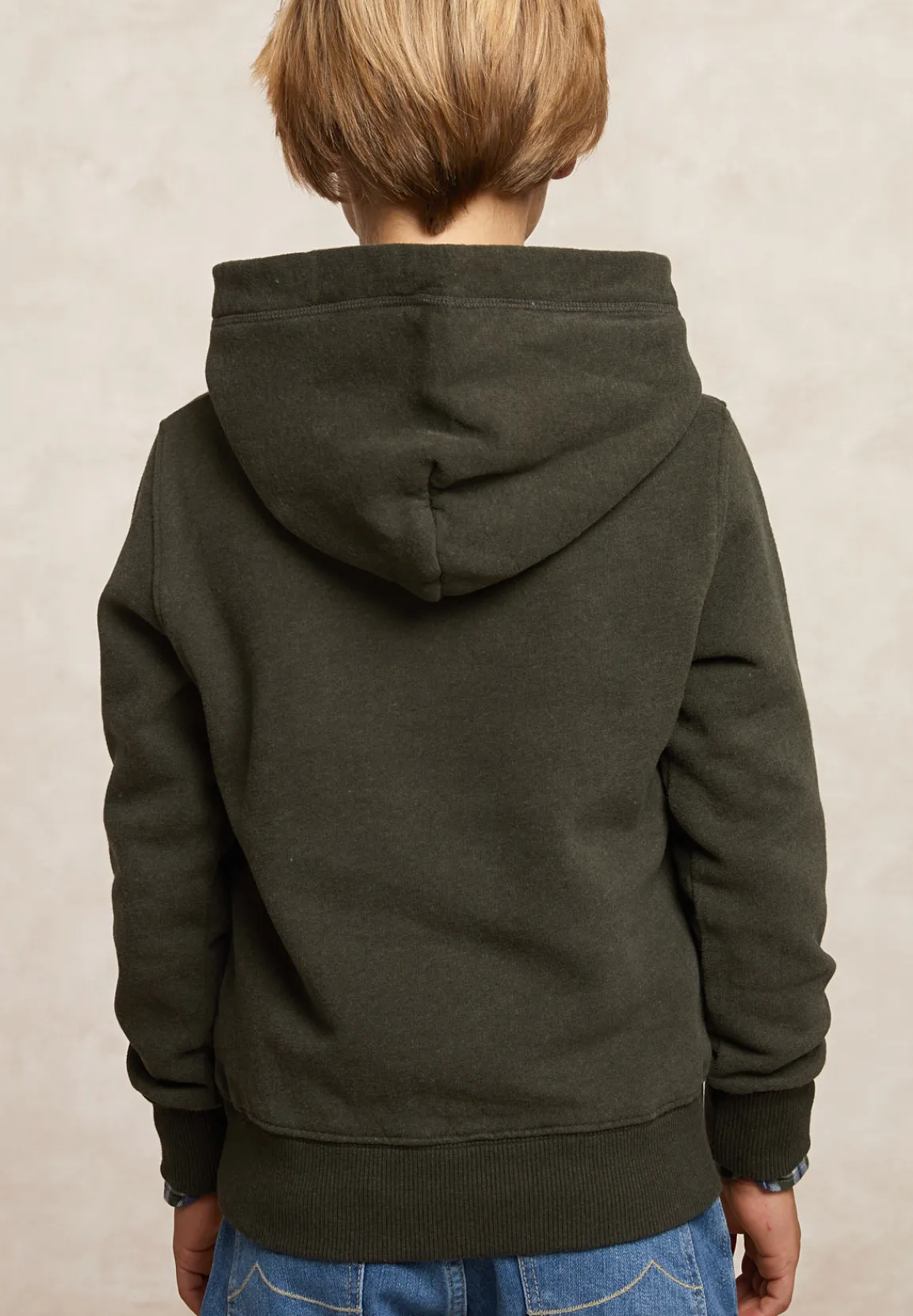 Clearance River Woods Fancy fleece hoodie olijfgroen -
