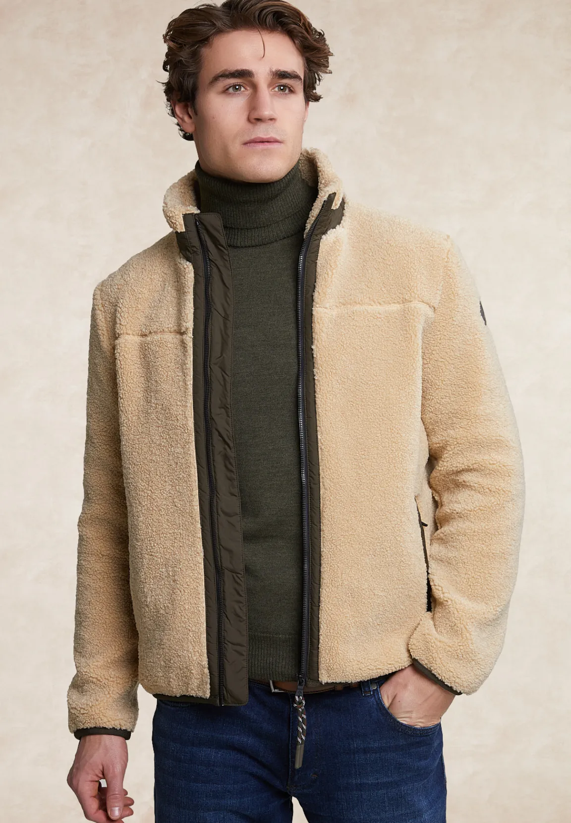 Clearance River Woods Fancy fleecejack beige -