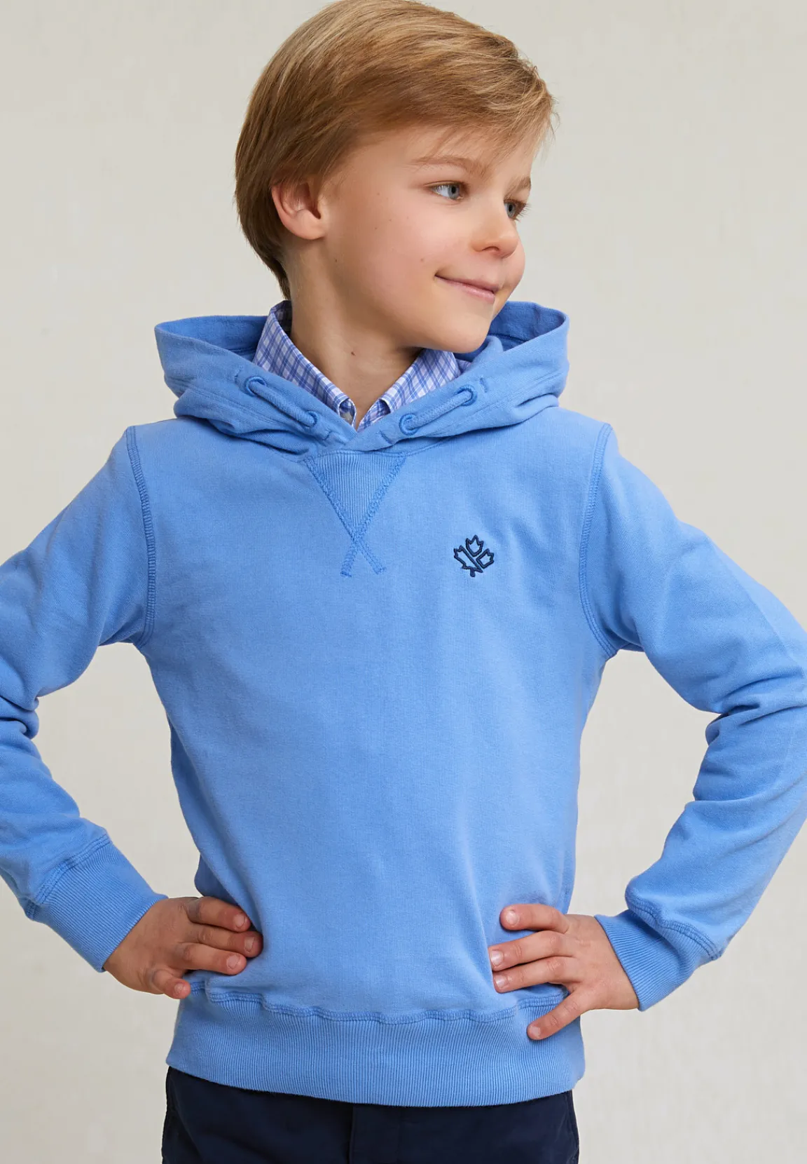Discount River Woods Fancy katoenen kaptrui sky -